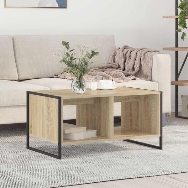 vidaXL Table basse Sonoma 80 x 50 x 40 cm Bois d'ing&eacute;nierie