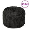 vidaXL Corde de travail Noir 16 mm 250 m polypropyl&egrave;ne