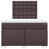 vidaXL Sommier &agrave; lattes de lit et matelas marron fonc&eacute; 120x190cm tissu