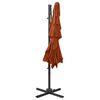 vidaXL Parasol de jardin &agrave; 4 niveaux avec m&acirc;t en aluminium terre cuite
