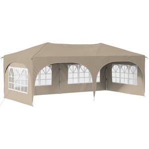 vidaXL Tente de f&ecirc;te pop-up 575 x 288 x 245 cm Cr&egrave;me Tissu Oxford