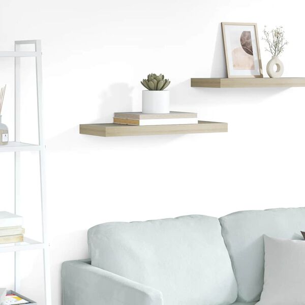 vidaXL &Eacute;tag&egrave;re flottante murale ch&ecirc;ne 60x23,5x3,8 cm MDF