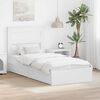 vidaXL Lit de Rangement Blanc 90 x 200 cm Bois d'ing&eacute;nierie