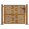 vidaXL Portail de jardin 100x75 cm en acier Corten, design carr&eacute;