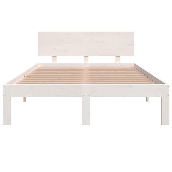 vidaXL Cadre de lit sans matelas blanc 120x190 cm