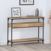 vidaXL Table console avec &eacute;tag&egrave;re ch&ecirc;ne artisanal 100 x 29 x 75 cm