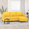 vidaXL Canap&eacute; &agrave; 3 places avec repose-pieds Jaune clair 180 cm Tissu