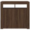 vidaXL Buffet avec lumi&egrave;res LED ch&ecirc;ne marron 80x35x75 cm