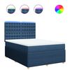 vidaXL Sommier &agrave; lattes de lit avec matelas Bleu 160x200 cm Tissu