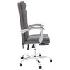 vidaXL Fauteuil inclinable de bureau Gris Similicuir
