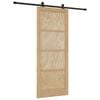 vidaXL Porte coulissante Naturel et noir 86 x 211 cm