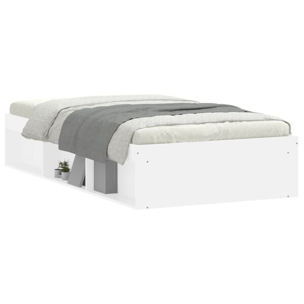 vidaXL Cadre de lit sans matelas blanc 100x200 cm