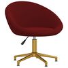 vidaXL Chaises &agrave; manger lot de 6 rouge bordeaux velours