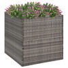 vidaXL Jardini&egrave;re Gris 80x80x80 cm R&eacute;sine tress&eacute;e