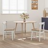 vidaXL Chaise de salle &agrave; manger 2 pcs Blanc et marron