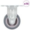 vidaXL 16 pcs Roulettes fixes 50 mm
