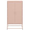 vidaXL Buffet haut rose 68,5x38,5x123,5 cm acier