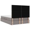 vidaXL Lit avec rangement et matelas Taupe 140 x 200 cm Polyester