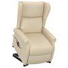 vidaXL Fauteuil de massage Cr&egrave;me Tissu