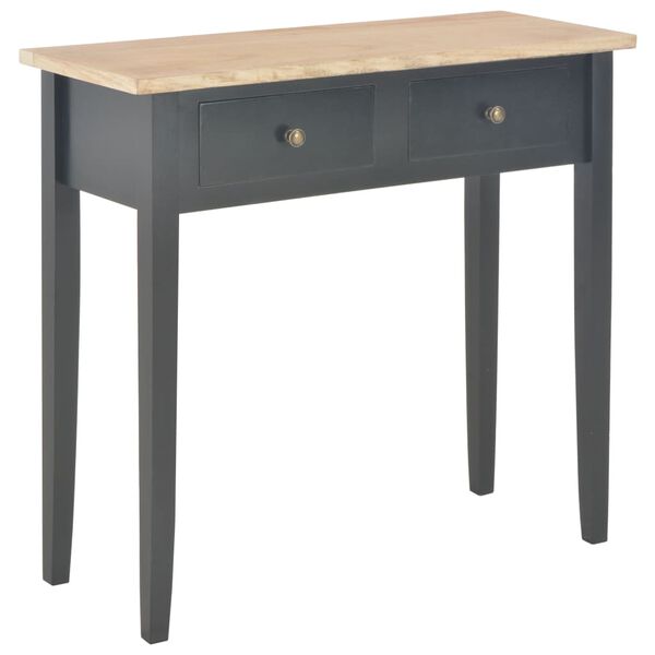 vidaXL Table de console et coiffeuse Noir 79x30x74 cm Bois
