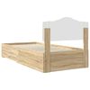 vidaXL Cadre de lit Ch&ecirc;ne Sonoma 90 x 190 cm Bois d'ing&eacute;nierie