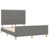 vidaXL Cadre de lit sans matelas gris fonc&eacute; 140x190 cm tissu