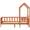 vidaXL Ensemble Lit de Jour 2 pcs Cire marron Bois de pin massif