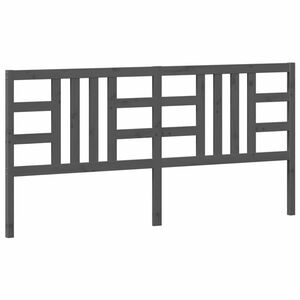 vidaXL T&ecirc;te de lit Gris 206x4x100 cm Bois massif de pin