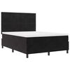 vidaXL Lit &agrave; ressort LED avec matelas Noir 140 x 190 cm tissu