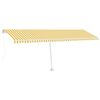 vidaXL Auvent manuel r&eacute;tractable sur pied 600x300 cm Jaune/Blanc