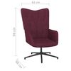 vidaXL Chaise de relaxation avec tabouret Violet Tissu