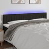 vidaXL T&ecirc;te de lit &agrave; LED Noir 200x5x78/88 cm Tissu