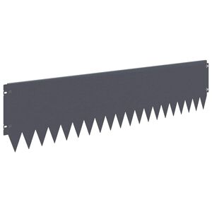 vidaXL Bordure de Pelouse 20 pc 103 x 25 cm Acier Anthracite