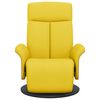 vidaXL Fauteuil inclinable avec repose-pieds jaune clair tissu