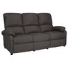 vidaXL Canap&eacute; inclinable &agrave; 3 places Gris fonc&eacute; Tissu