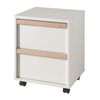 Vipack Armoire mobile 2 tiroirs London Bois Blanc