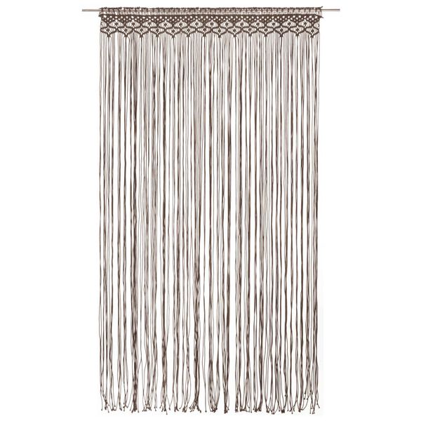 vidaXL Rideau en macram&eacute; Taupe 140x240 cm Coton