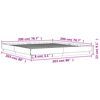 vidaXL Cadre de lit sans matelas ch&ecirc;ne sonoma 200x200 cm
