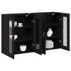 vidaXL Cabinets muraux 2 pcs Ch&ecirc;ne noir 69,5 x 34 x 90 cm