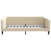vidaXL Lit de jour avec gigogne sans matelas cr&egrave;me 90x200 cm