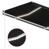 vidaXL Auvent manuel rétractable avec LED 4x3 m Anthracite