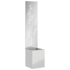 vidaXL &Eacute;cran de confidentialit&eacute; de jardin Floral Argent&eacute; 32 x 150 cm