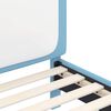 vidaXL Cadre de lit pour enfants avec t&ecirc;te de lit Bleu 80 x 160 cm PU