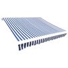 vidaXL Tissu de remplacement pour auvent bleu et blanc 350x250 cm polyester