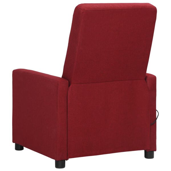 vidaXL Fauteuil de massage Rouge bordeaux Tissu