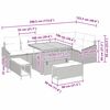 vidaXL Ensemble de canap&eacute; de jardin 9 pcs Beige Poly rotin