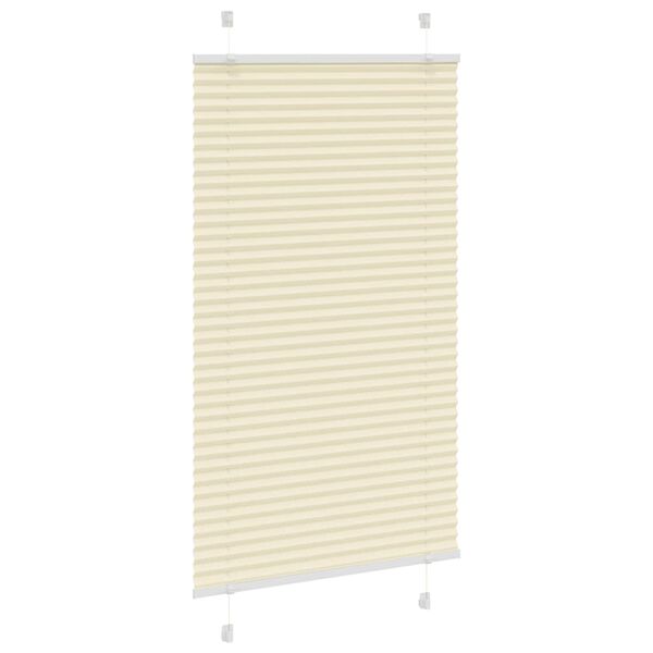 vidaXL Store pliss&eacute; cr&egrave;me 80x100 cm largeur du tissu 79,4 cm polyester