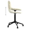 vidaXL Chaise pivotante de bureau Cr&egrave;me Velours