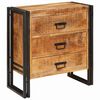 vidaXL Buffet avec tiroir Marron 66 x 33 x 70 cm Bois de mangue massif