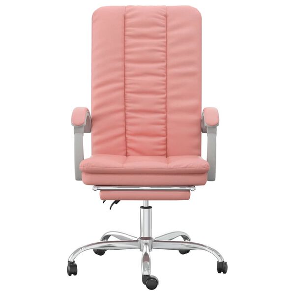 vidaXL Fauteuil inclinable de bureau Rose Similicuir